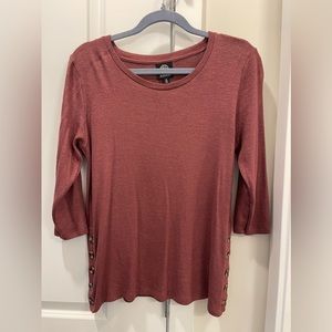 Maroon top